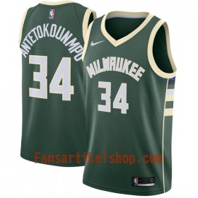 NBA Milwaukee Bucks Trikot Giannis Antetokounm 34 Nike 2017-18 Grün Swingman - Herren